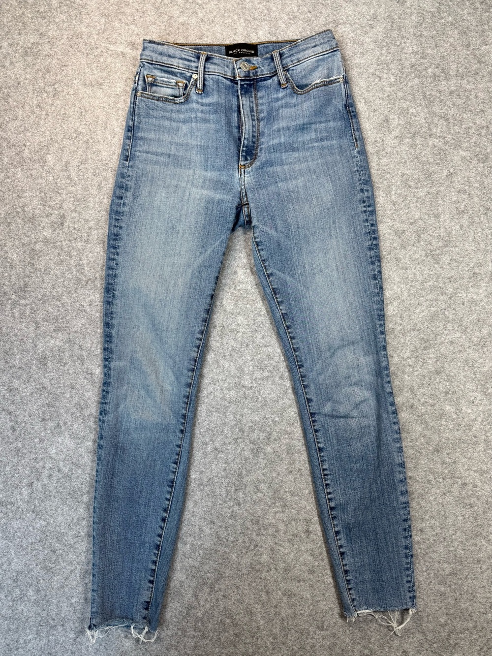 Black Orchid Los Angeles Carmen High Rise Ankle Fray Skinny Jeans New 26 Denim